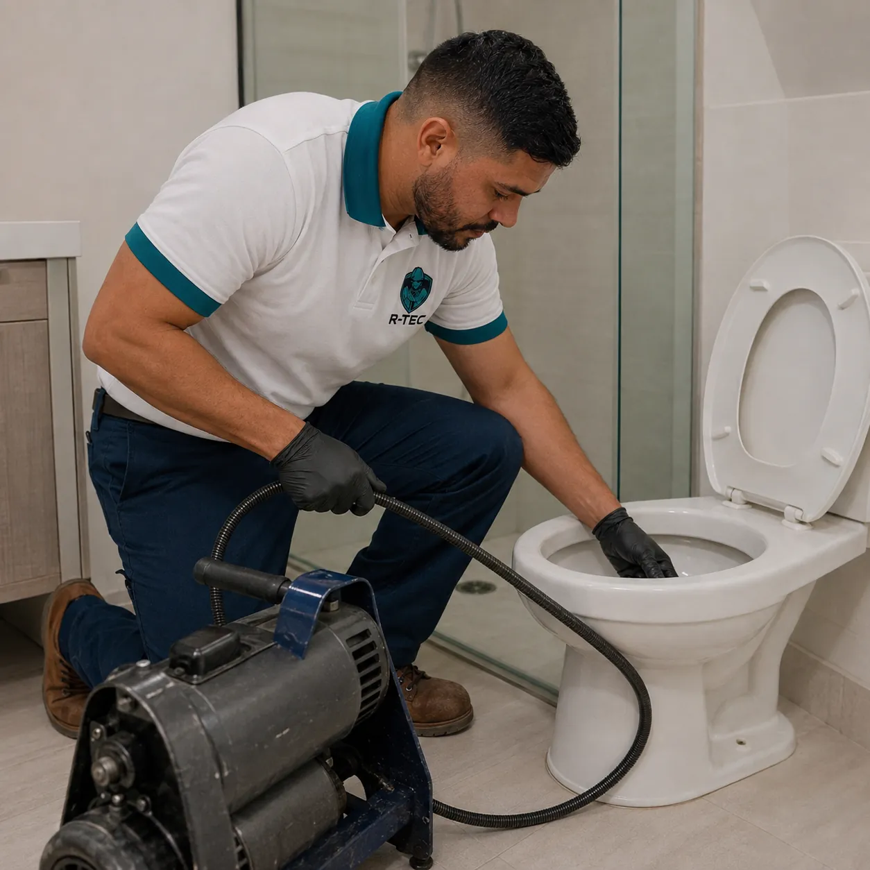 Desentupimento emergencial de vaso sanitário